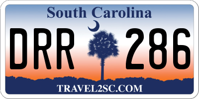 SC license plate DRR286