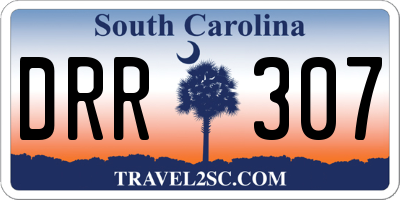 SC license plate DRR307