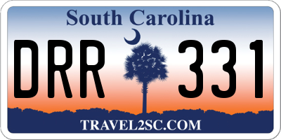 SC license plate DRR331