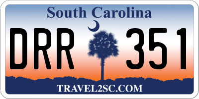 SC license plate DRR351