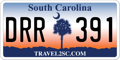 SC license plate DRR391