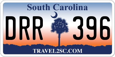SC license plate DRR396