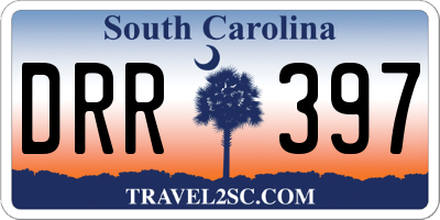 SC license plate DRR397