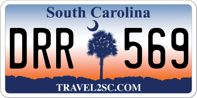 SC license plate DRR569