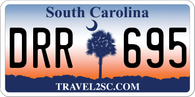 SC license plate DRR695