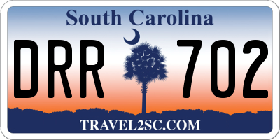 SC license plate DRR702