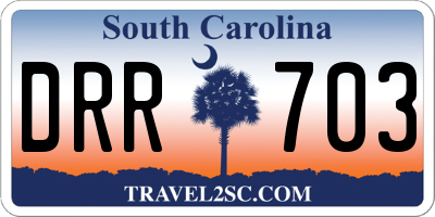 SC license plate DRR703