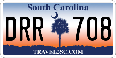 SC license plate DRR708