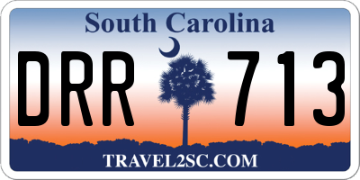 SC license plate DRR713