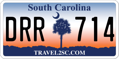 SC license plate DRR714