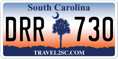 SC license plate DRR730