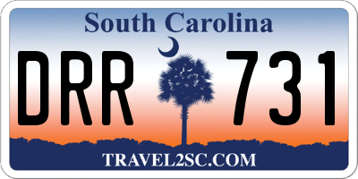 SC license plate DRR731