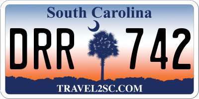 SC license plate DRR742