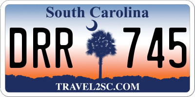 SC license plate DRR745