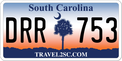 SC license plate DRR753