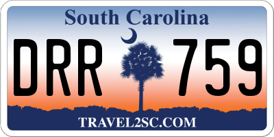 SC license plate DRR759