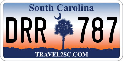 SC license plate DRR787