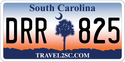 SC license plate DRR825