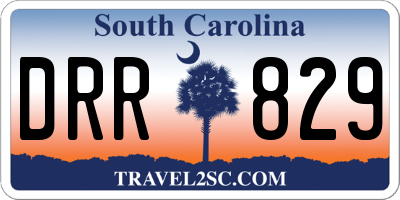 SC license plate DRR829