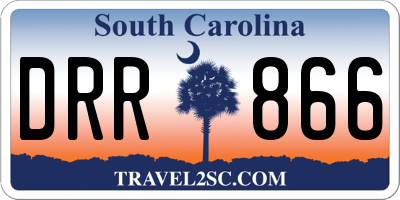 SC license plate DRR866