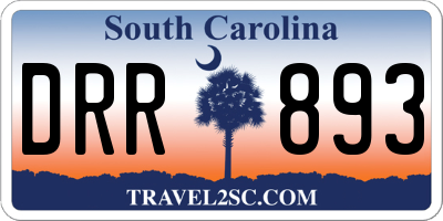 SC license plate DRR893