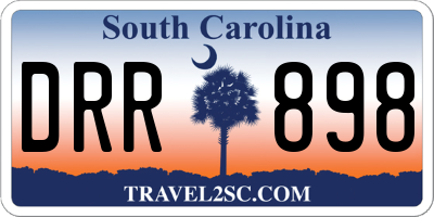 SC license plate DRR898
