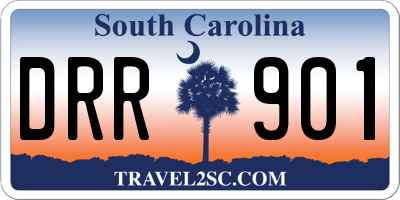 SC license plate DRR901