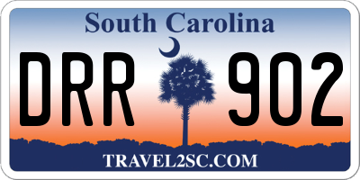 SC license plate DRR902