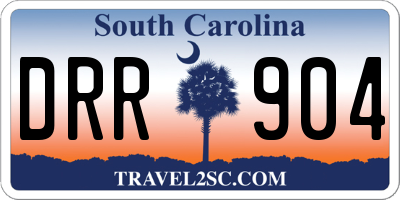 SC license plate DRR904