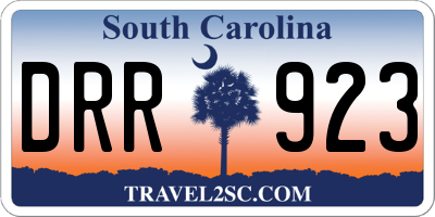 SC license plate DRR923