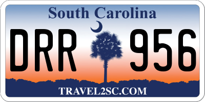 SC license plate DRR956