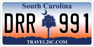 SC license plate DRR991
