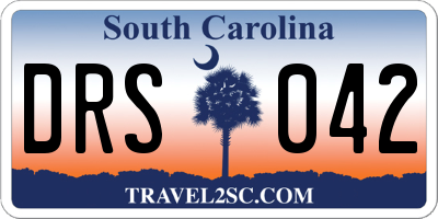 SC license plate DRS042