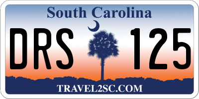 SC license plate DRS125