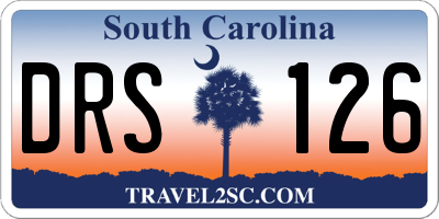 SC license plate DRS126