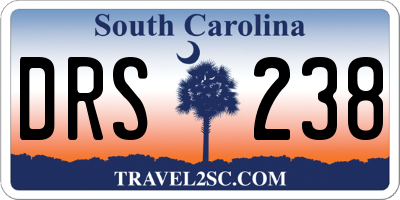 SC license plate DRS238