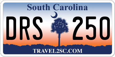 SC license plate DRS250