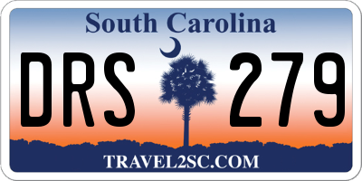 SC license plate DRS279