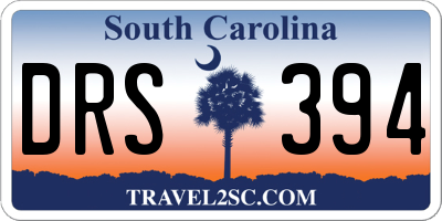 SC license plate DRS394