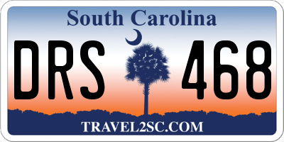 SC license plate DRS468