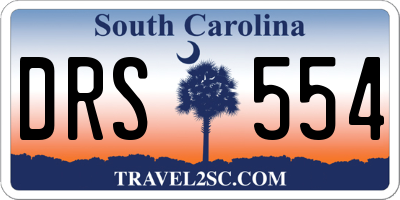 SC license plate DRS554