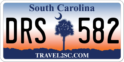 SC license plate DRS582