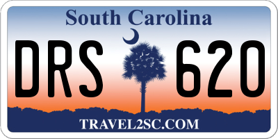 SC license plate DRS620