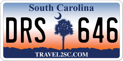 SC license plate DRS646