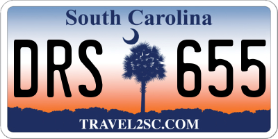 SC license plate DRS655