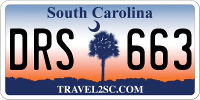 SC license plate DRS663