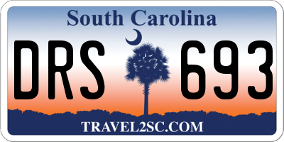 SC license plate DRS693