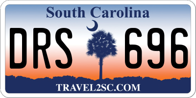SC license plate DRS696