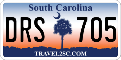 SC license plate DRS705
