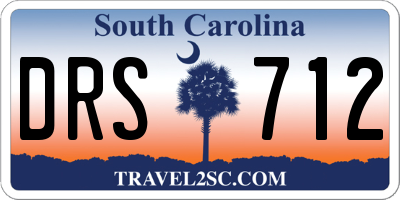 SC license plate DRS712